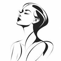 Line art portrait