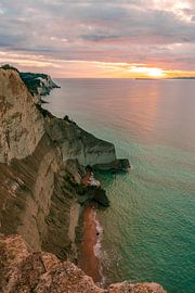 Sunset on Corfu near Cape Kefali by Leo Schindzielorz