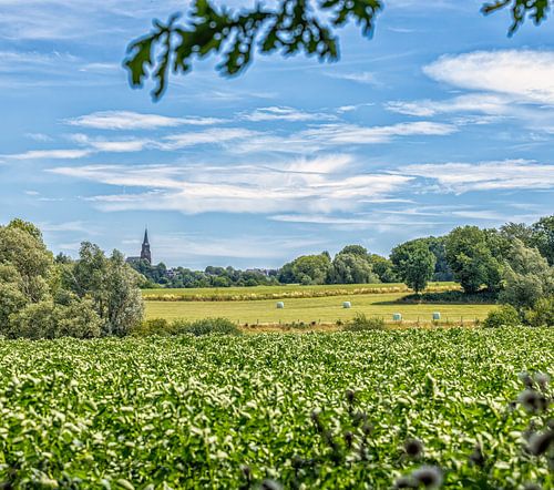 View of the church of Vijlen in southern Limburg by John Kreukniet