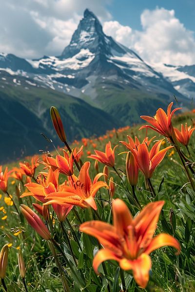 Alpenparadijs in het zomerseizoen van fernlichtsicht