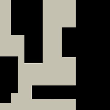 Zwarte Minimalistische Geometrische Abstracte Vormen op Wit nr. 8 van Dina Dankers