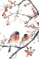 Goudvink aquarel
