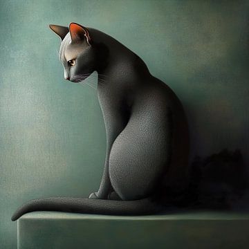 Grijze kat van Lauri Creates