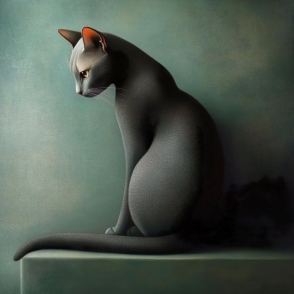Graue Katze von Lauri Creates