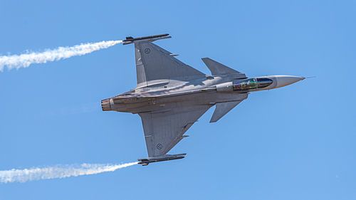 Saab Gripen van de Zweedse Luchtmacht.