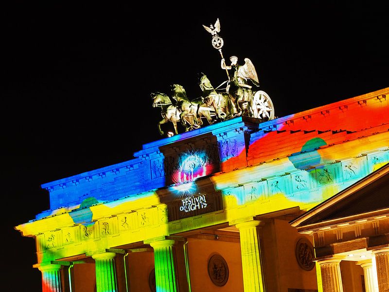 Berlin – Brandenburger Tor (Festival of Lights) van Alexander Voss