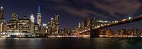New York panorama lower Manhattan en Brooklyn Bridge von Waterpieper Fotografie Miniaturansicht