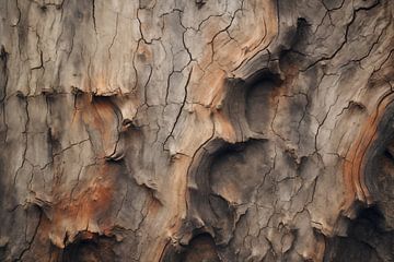 La surface rugueuse et érodée de l'art du tronc d'arbre Design sur Animaflora PicsStock