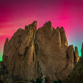 Garden of the Gods Photo - Northern Lights Fine Art Print - Aurora Borealis by Daniel Forster