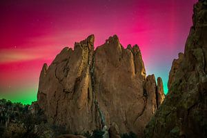 Garden of the Gods Photo - Northern Lights Fine Art Print - Aurora Borealis