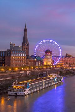 The castle tower on Burgplatz in Düsseldorf by Lichterkiste