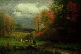 Albert Bierstadt,Rain day in autumn