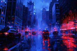 Night City Streetlight by Art & Soul Creations