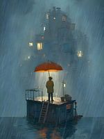 De Regenval van Verlies: Een Fantastische Reis op het Drijvende Huisje