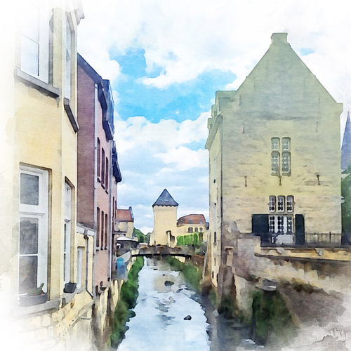 Valkenburg en de Geul, Zuid-Limburg, Nederland.