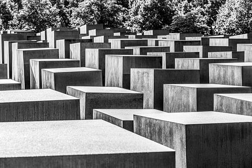 Monument voor de vermoorde Joden van Europa in Berlijn - monochroom