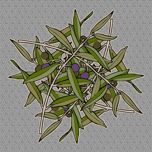 GRAFISCHE PRINT OLIJF 3