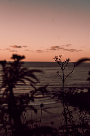 Sunset over the coast in dusky pink and amber, the Basque Country by AIM52 Shop