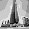 Niveaux de gris Burj Khalifa Wpap sur Rizky Dwi Aprianda