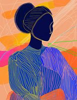 Neon Blue Lady
