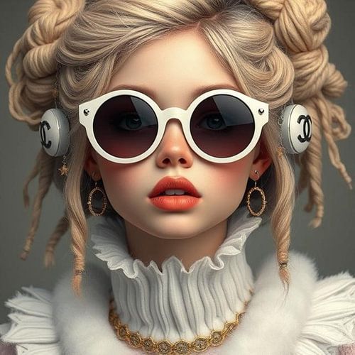 Een portret van een meisje mode fashion Chanel nr 5.