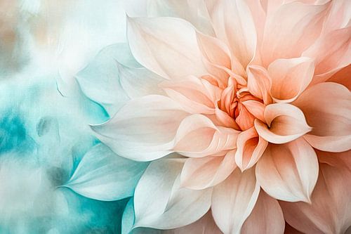 Pastelkleurige abstracte bloemillustratie