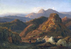 Avondstemming in de Albaanse Heuvels, LOUIS GURLITT, rond 1850 van Atelier Liesjes