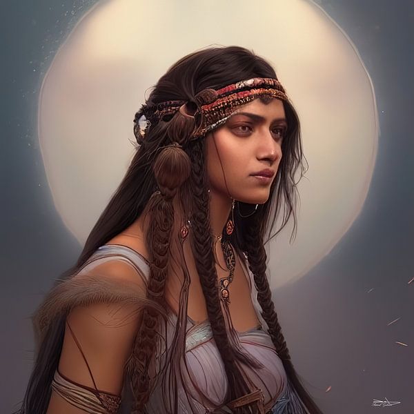 Indisches Mädchen von Gelissen Artworks