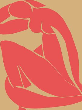 Diep Framboos Blush Nude Geïnspireerd door Matisse van Mad Dog Art