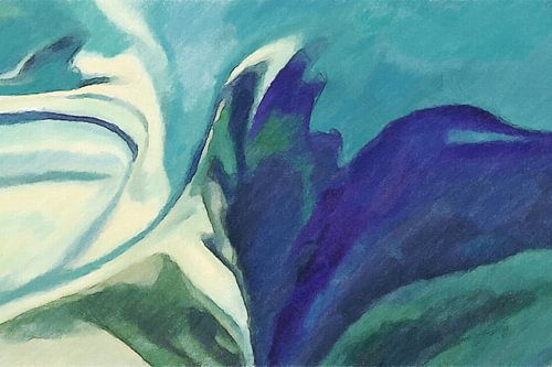 Abstrakt - Flucht vor den Wellen - Digitale Kunst