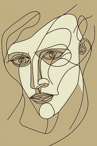 Gezicht in lijnen