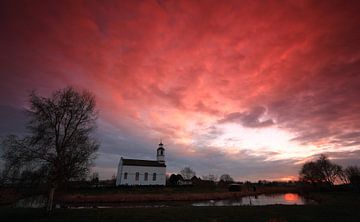 Avond Rood Rotterdam the Netherlands. van Stefan Vis