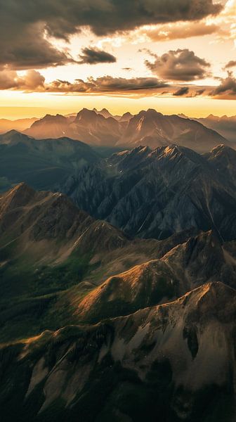 Erhabene Landschaften, Blick von oben von fernlichtsicht