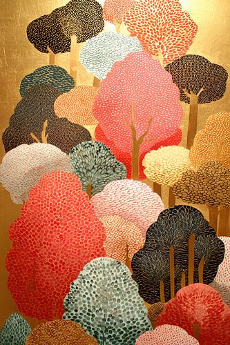 Farbenfroher Wald von Blumen Studio