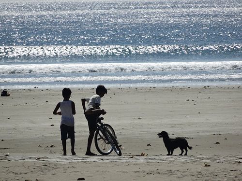 Kinderen op het strand 
