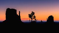 Sonnenaufgang im Monument Valley, USA von Henk Meijer Photography Miniaturansicht