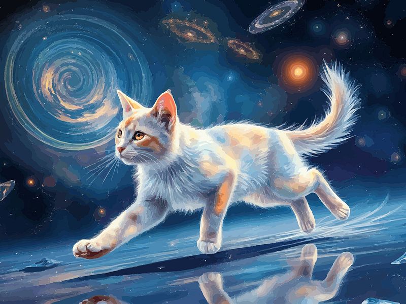Galaxie Weltraum Katze von Rizal Azhari