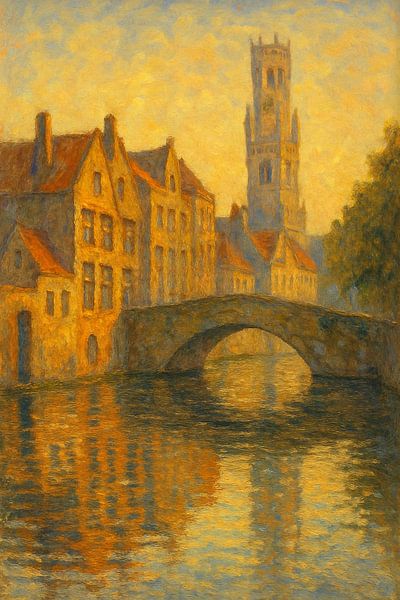Evening Glow in Bruges – Reflections of Time by Travel Shop