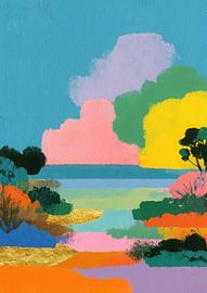 Paysage abstrait en couleurs sur Niklas Maximilian