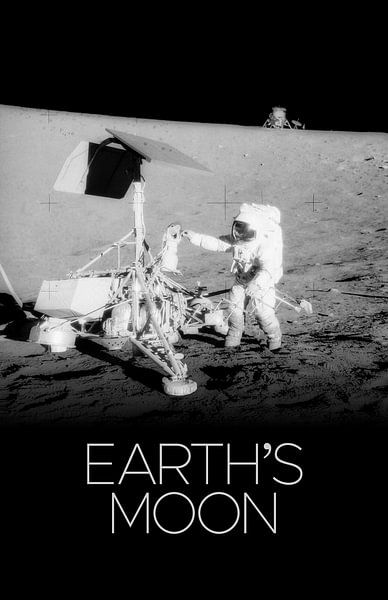 STK205493S-Solar system poster of Earth's moon. by Stocktrek Images