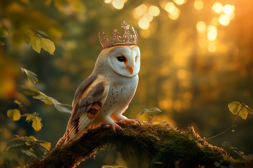 Royal owl in the sunlight by Poster Art Shop