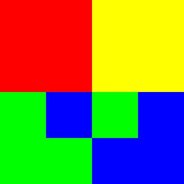 4x4 in 16 | Morphing | Quadrate im Zentrum | V=102-03 | P #01