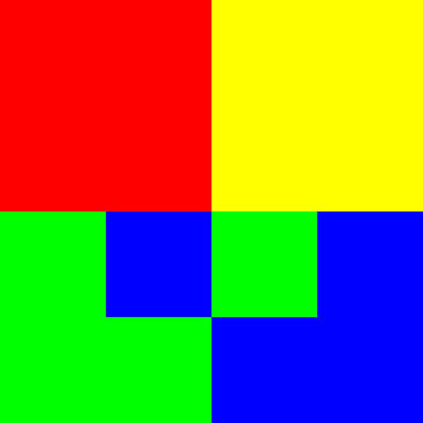 4x4 in 16 | morphing | vierkanten in het midden | V=102-03 | P #01 van Gerhard Haberern