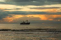 Shrimp Cutter at sunset