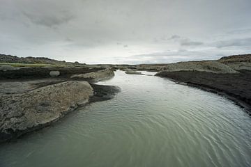 Iceland - Amazing water landscape between volcanic ground by adventure-photos