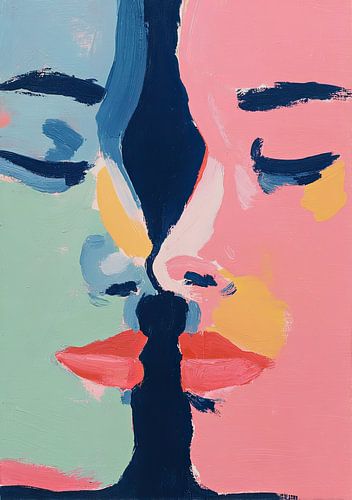 Abstract duo: intimiteit en kleur