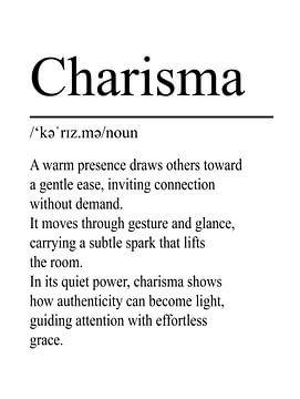 Charisme Définition - Blanc sur WordsThatInspire