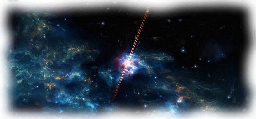 Abstract fantasie nebula van Maurice Dawson