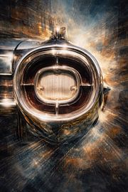 Artistic urban art editing with chaotic textures and a calm vehicle centre