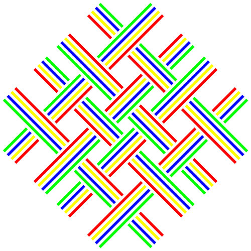 No Crossing | Open | S=4 | Color=4 | RGBY | Center=Green